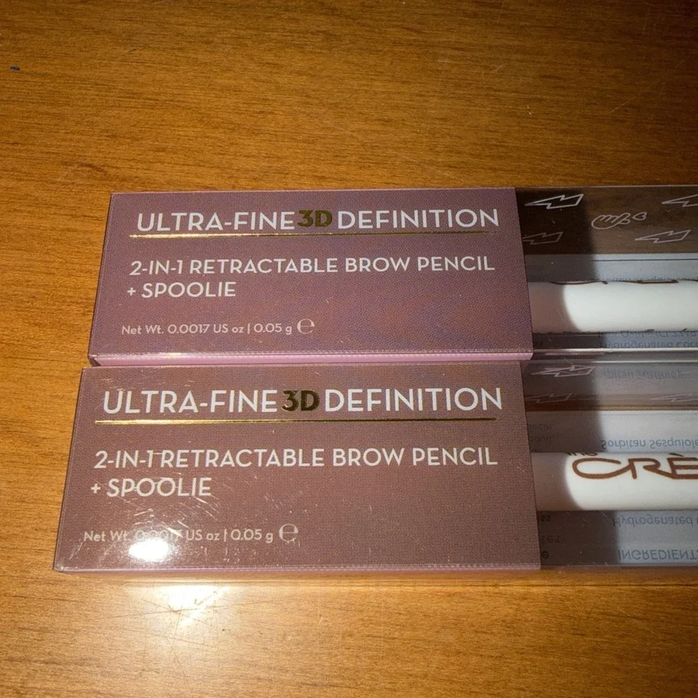 NEW The Creme Shop Micro Brow 2 In 1 Retractable Brow Pencil Spoolie Auburn X 2